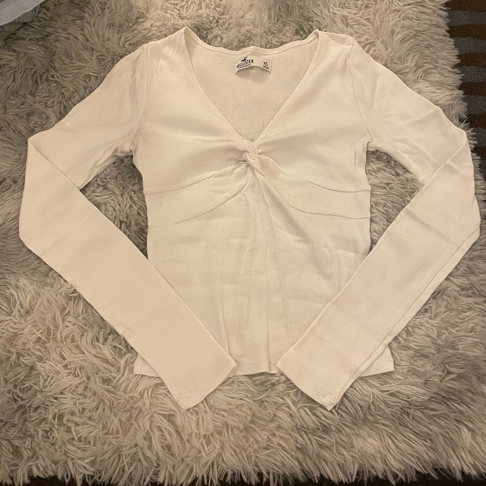 White long sleeve top